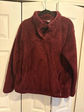 Eddie Bauer Women's Plush Pullover Sweater - Burgundy